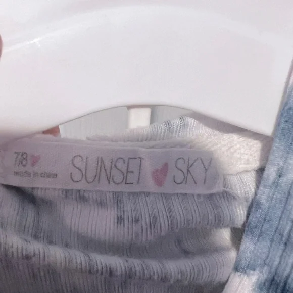 Sunset Sky Kids Blue Tie-Dye Matching Joggers and Hoodie Set - Picture 5 of 5